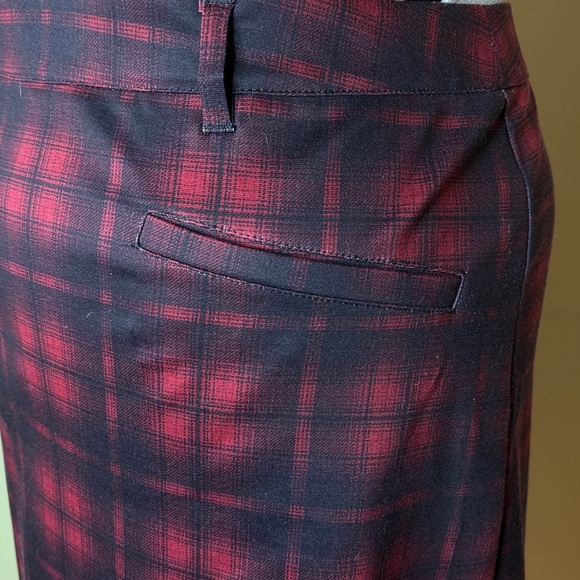 Plaid Red Skirt Edgy Grunge - Picture 4 of 6